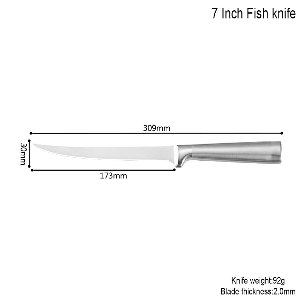 Qing 6" 7" 8" inch Fish Fillet Knife Stainless Steel Kitchen Knife Japanese Salmon Sashimi Knives Eviscerate Fish Boing Knives: 7 inch