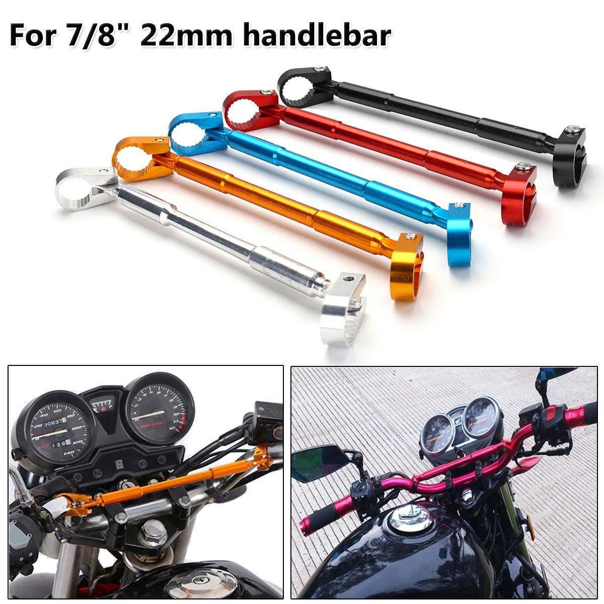22mm aluminum resin force Handlebar Brace Clamp Bar Universal Motorcycle Motor Dirt Bike Bicycle Handdle Bar