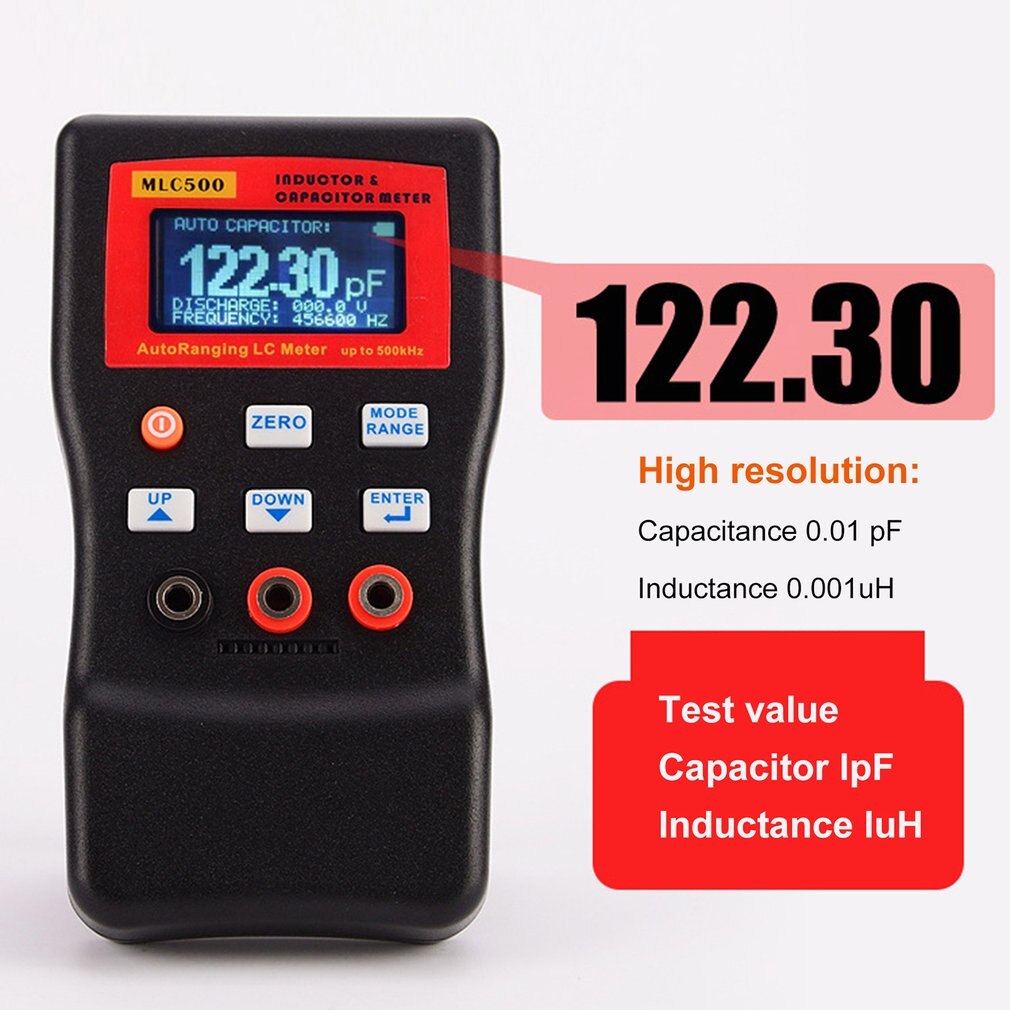 MLC-500 High Precision Auto Ranging LC Meter Capacitance Inductance Table 500 KHz Capacitance Meter