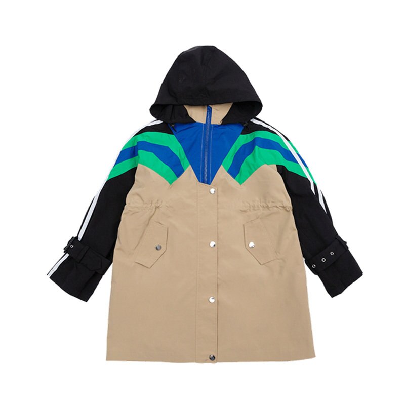Prochowce dla dziewczyn nastolatek wiatrówka jesień długi, z kapturem płaszcze dla dzieci odzież dla dzieci mody ubrania dla dzieci stroje 8 10 14 lat: 11