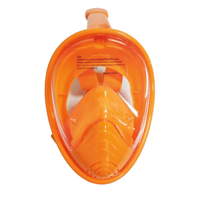 Barn barn sport svømming dykking anti tåke full ansikt dykking pustemaske snorkling masker undervanns svømmeutstyr: Oransje