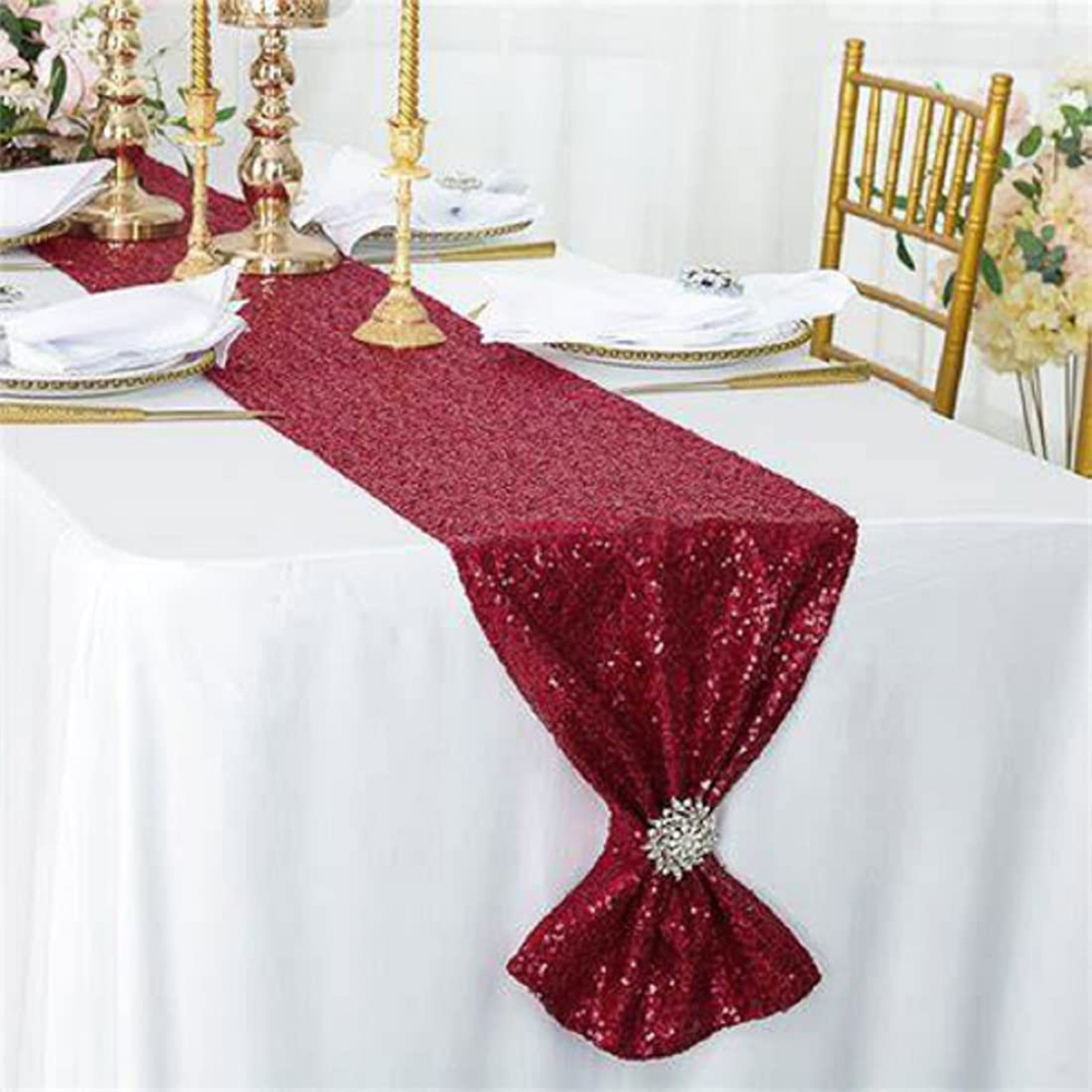 Camino de mesa con lentejuelas, camino de mesa con purpurina de 30x180cm para boda, , cumpleaños, Bnaquet, Hotel, mesa para el hogar
