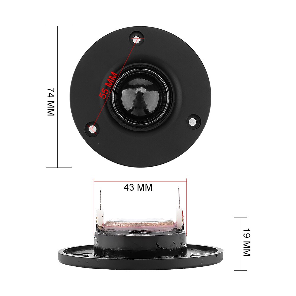 Aiyima 2 Stuks 3 Inch Tweeter Sound Music Speaker 25 Kern Zijde Membraan 4 6 Ohm 20W Treble Hifi speaker Home Theater Luidspreker