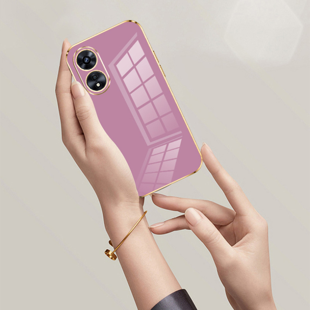 Para OPPO A18 funda oppo a38 funda de teléfono Oppo A18 A38 4G funda CPH2591 cubierta CPH2579 revestimiento cuadrado de lujo cubierta trasera a prueba de golpes