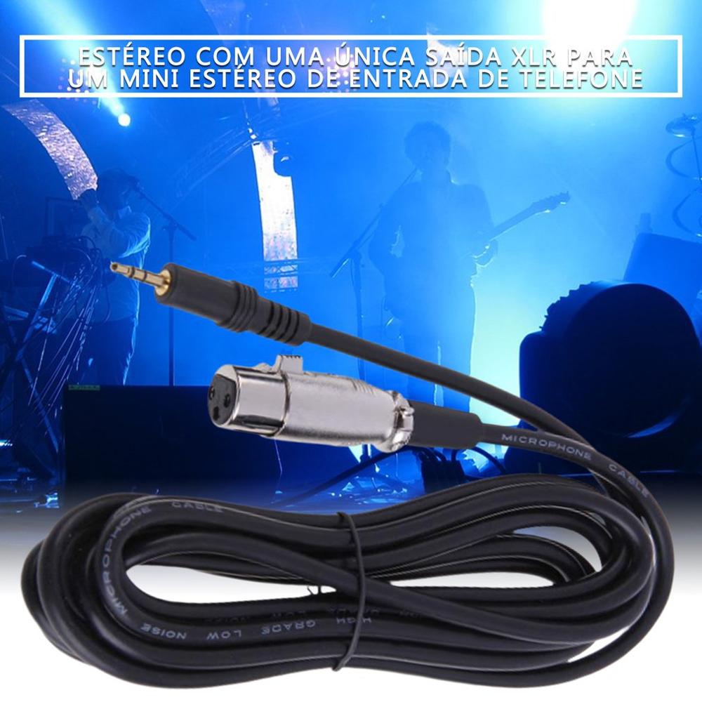 3 Pin Female To Right Angle 1/8 XLR3F To Right-angle 3.5 Mm TRS For DV Camera/ Microphone Mic Stereo Jack Mic Cord Cable