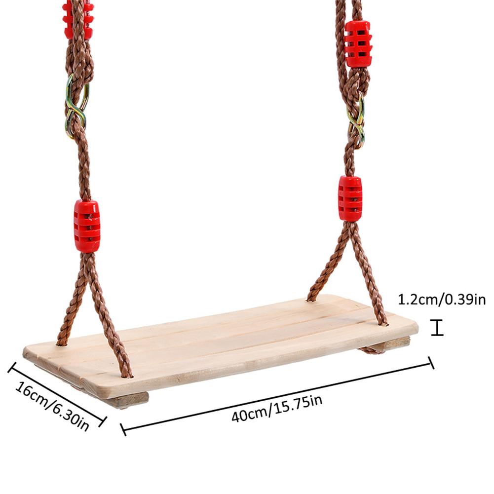 Wooden Tree Swing Seat Indoor Outdoor Rope Wooden Swing Seat For Children Adult Kids 3 Years Old And Above