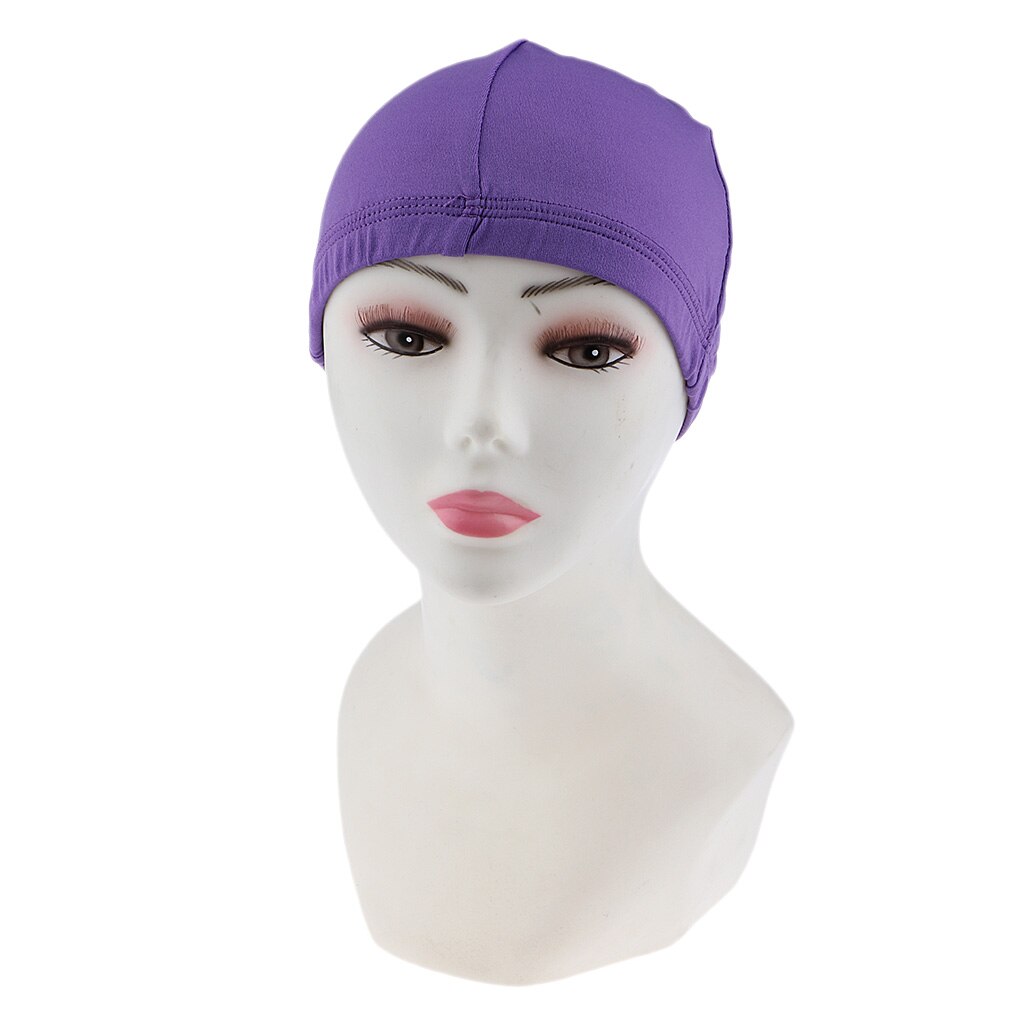 2 unidades de red de malla para el pelo de la tapa de la bóveda del Spandex para hacer pelucas redecilla tapa de la peluca elástica: Purple