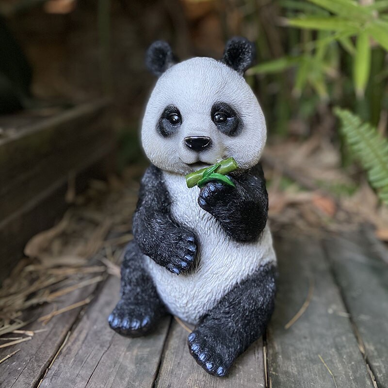 Creatieve Hars Simulatie Dier Panda Sculptuur Ornamenten Home Binnenplaats Micro Landschap Ambachten Miniatuur Tuin Decor
