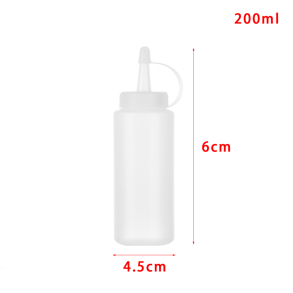 Kitchen Accessories Plastic Chocolate Squeeze Bottle With Cap Cake Decor Tool Bread Baking Dessert Condiment Dispenser Gadget: 200ml