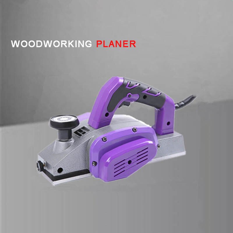Aluminum Shell Woodworking Portable Planer Woodworking Planer Multifunctional Flashlight Wood Planer All Copper Motor Power Tool