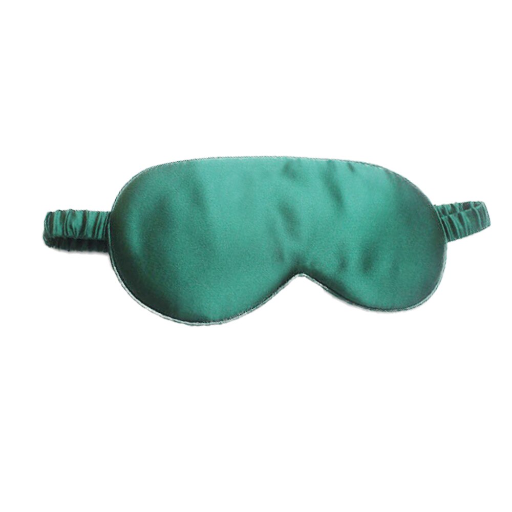 Sovemaske naturlig sovende øjenmaske øjenskygge cover skygge øjenplaster blød bærbar 100% 3d silke øjenpleje maske: Grøn