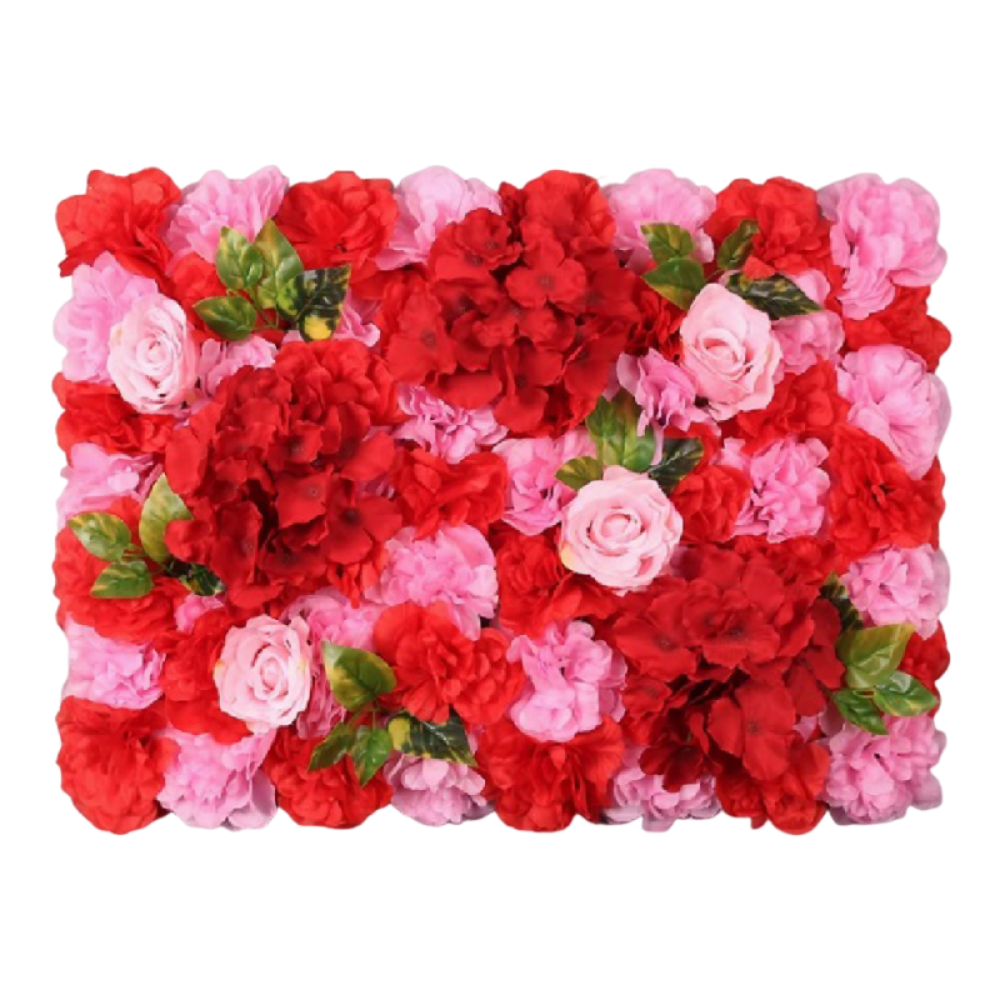 Handgemaakte Kunstbloemen Wandpanelen Realistisch 60x40cm Rozen Bruiloft Achtergrond Romantisch Duurzaam Zijden Rozen Bloemenwand: Oranje