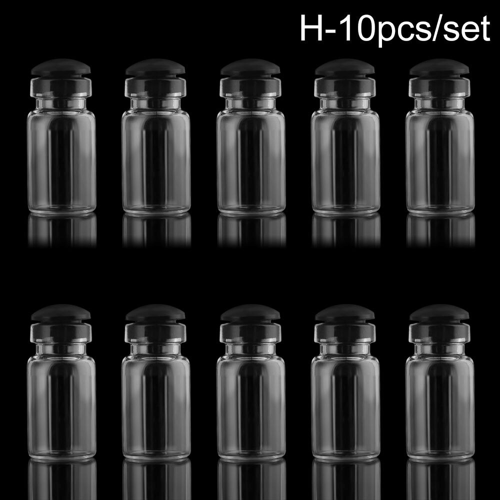 Rainbow Wishing Bottles Home Decor Mini Small Drift Bottle Message Vials Ornaments DIY Containers Glass Jars Decoration: 10pcs-H