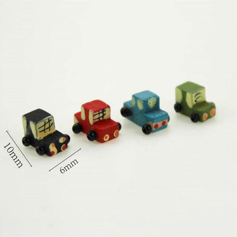 4 Stks/set Kawaii 1/12 Poppenhuis Speelgoed Miniatuur Accessoires Mini Kleine Auto Model Poppenhuis Accessoires