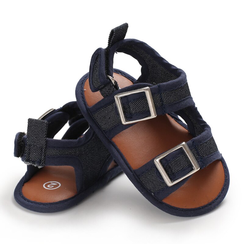 Sandalias de verano Unisex para bebés y niños, zapatos de tela vaquera de lona, zapatos suaves para niños y niñas de 0 a 2 años, zapatos para recién nacidos que caminan por primera vez