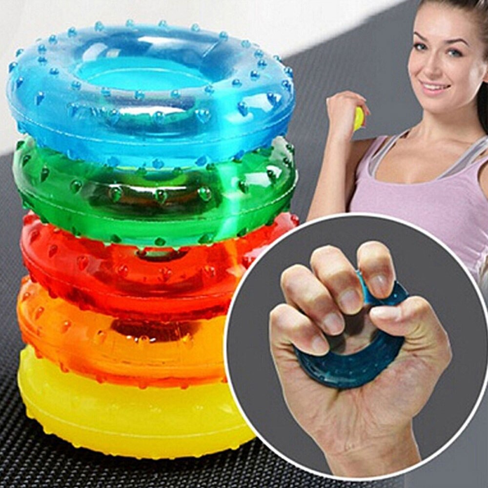 1Pcs BYEPAIN Hand Gripper Ring Rubber Rings Muscle Power Training Silica Gel Loop Expander Training Sport Exerciser Finger