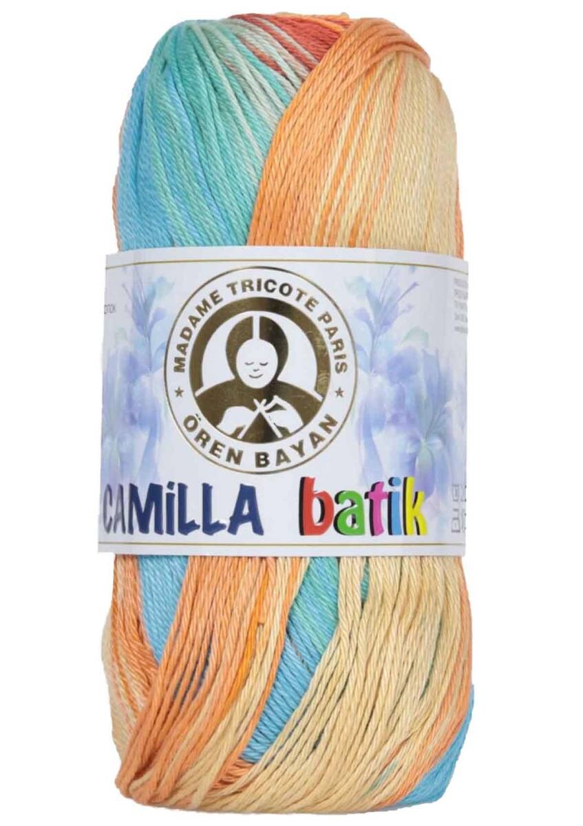 1 Pack ( 5 Balls ) Madame Tricote ( Oren Bayan ) Camilla Batik Hand Knitting Yarn Paris %100 Mercerized Cotton Crochet Tool Kit: 107