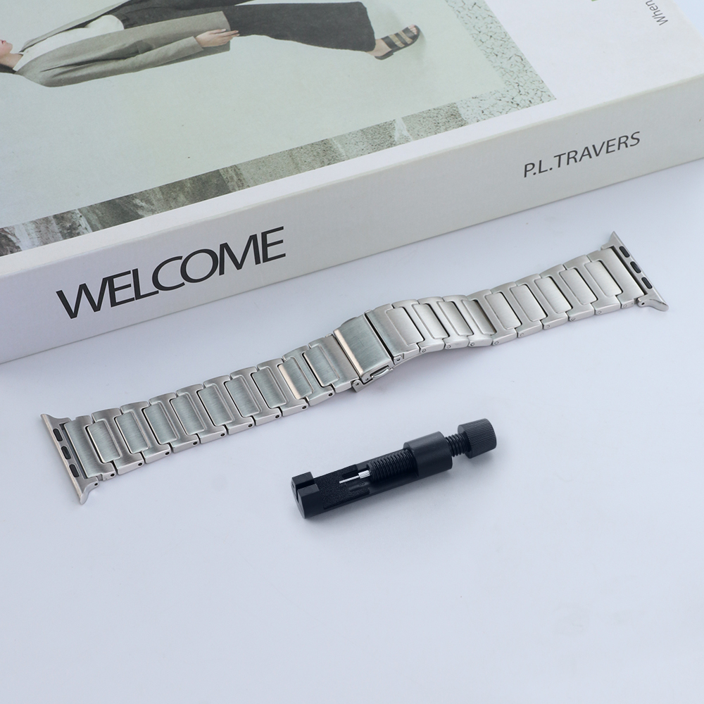 Metal Strap For Apple Watch 10 46mm Ultra 1 2 49mm Band Stainless Steel Correa For Iwatch 9 8 44mm 45mm Se 3 2 1 42mm Bracelet: Blue Pink / 14mm