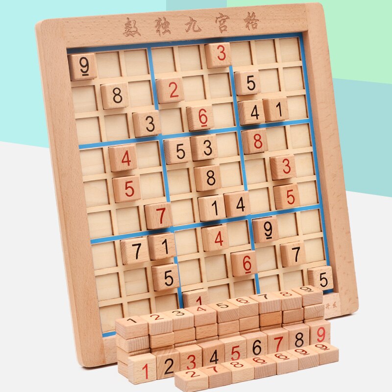 Jiugongge inteligência sudoku jogo de brinquedo educacional das crianças placa inteligente quebra-cabeça jogos brinquedos crianças dd6sd