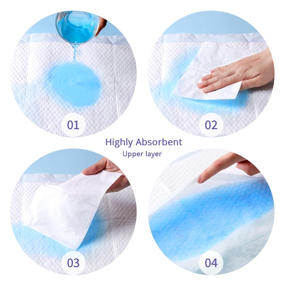 Sunveno matelas à langer jetable bébé 35x45 cm 20 pièces matelas à langer Portable infantile forte Absorption d'eau