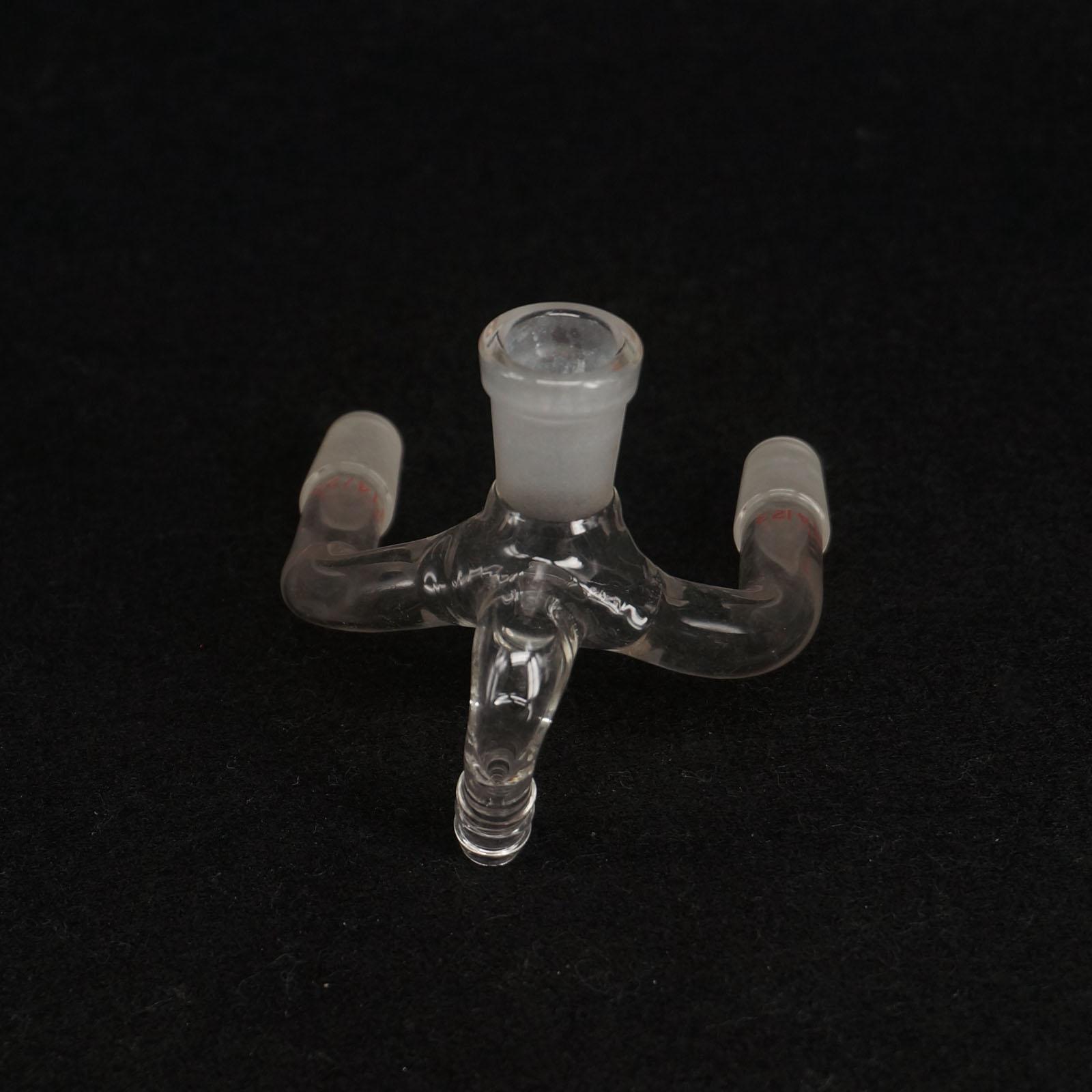 14/23X14/23 Joint 2-Manier Lab Glas Vacuüm Ontvanger Adapter Wetenschap Glaswerk