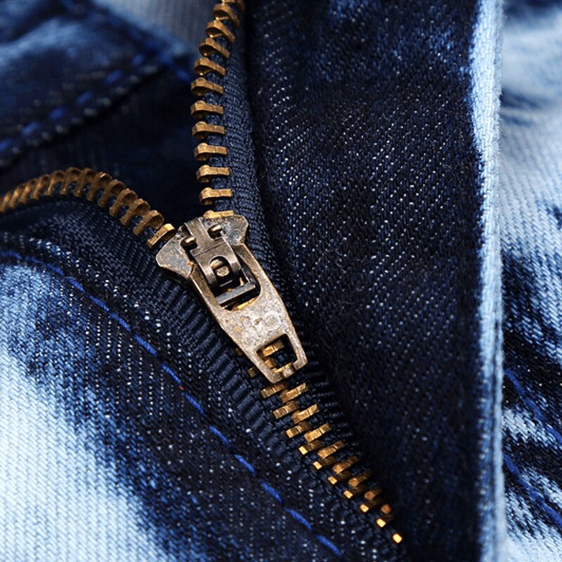 Männer Schlanke See Patch Patchwork Plus Größe Jeans Gerade Bein Männer männer Jeans Sandalen