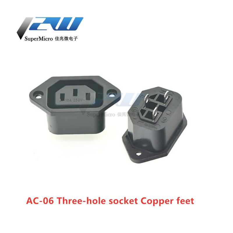 Input connector 10A 250VAC 3pin iec320 C14 power plug with red light rocker switch 10A male/female connectorAC-01/02/03/04/05/06: AC-06