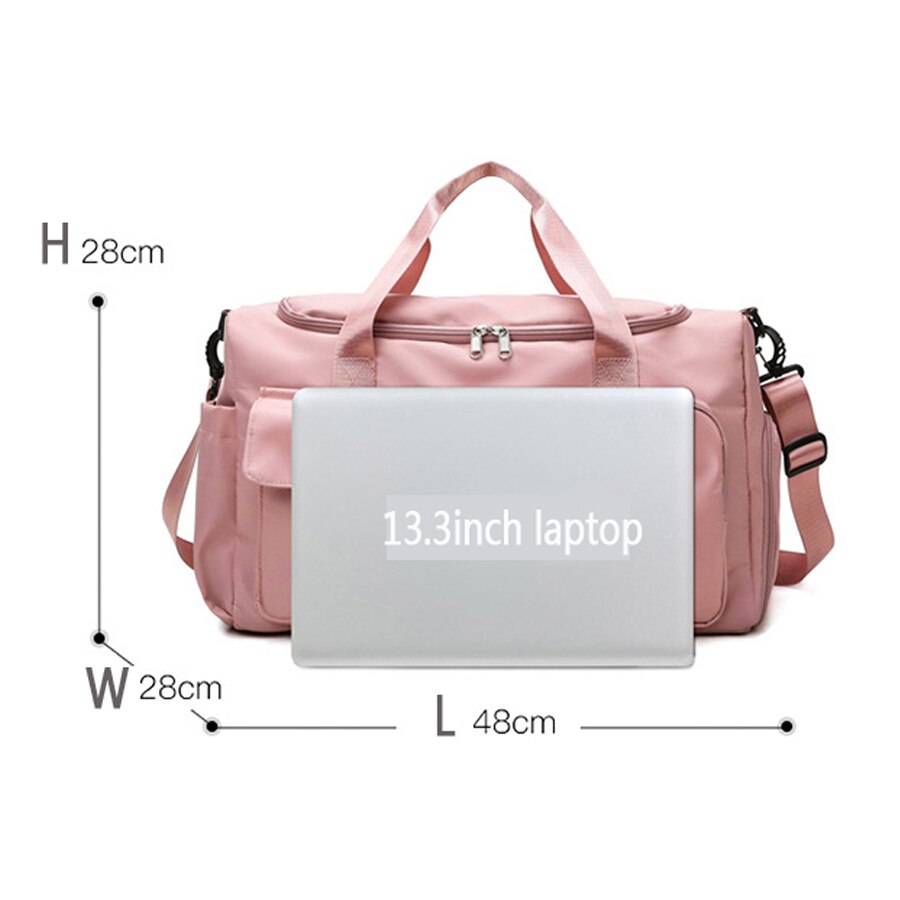 Casual Summer Nylon Travel Bag Woman Handbags Multifunction Wet Dry Separation With Shoe Position Sports Bag Large Travel Bags