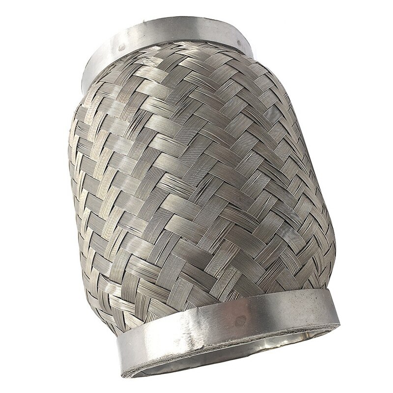 Car Modification Parts 3.5 x 6In Stainless Steel Flexible Exhaust Pipe Braided Internal Corrugated Tube