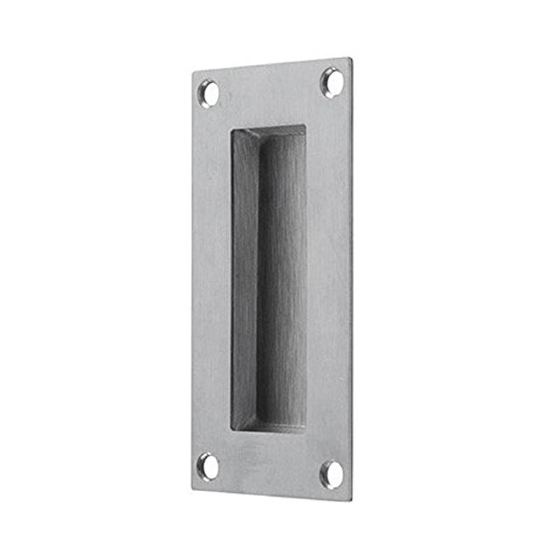 ! Rectangular Face Fix Flush Recessed Sliding Door Pull Handle Stainless Steel: Default Title