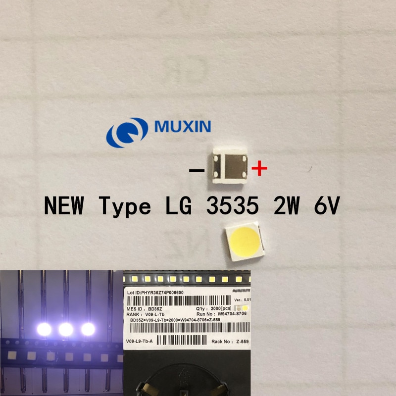 20PCS FOR LCD TV repair LG led TV backlight strip lights with light-emitting diode 3535 SMD LED beads 6V