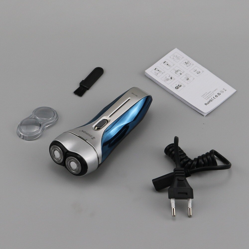 Rasoir électrique rotatif à lame flottante pour hommes, rechargeable, de voyage, pour barbe, appareil électronique