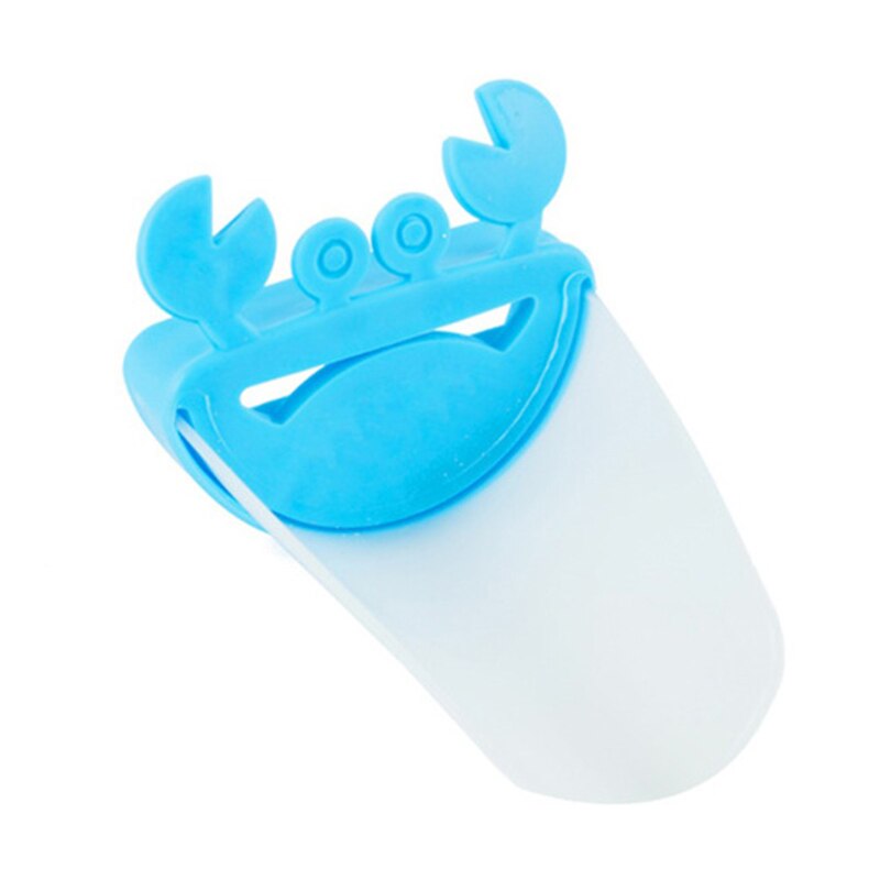 Badeværelse plastik vandhane forlænger krabbe blad form håndvask forlængelse baby bad hane krabbe form toiletartikler: C