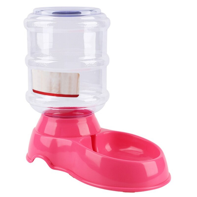 Automatic Eat Drink Supplies Pet Dog Cat Feeder Drinkers Water Dispenser Cat Dog Feeding Drinking Machine Pet Animal No Power: Drinker red