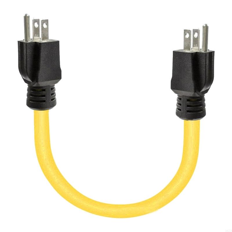 367D 3 Prong Plug To Plug Double Male Extension Cord 12AWG 125V NEMA 5-15P To 5-15P Cord Adapter Transfer Switch Cable