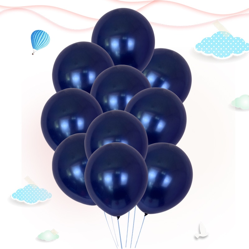 Estilo noche luz globo azul globos de goma fiesta de cumpleaños decoración escenario azul zafiro decoración boda globo de helio
