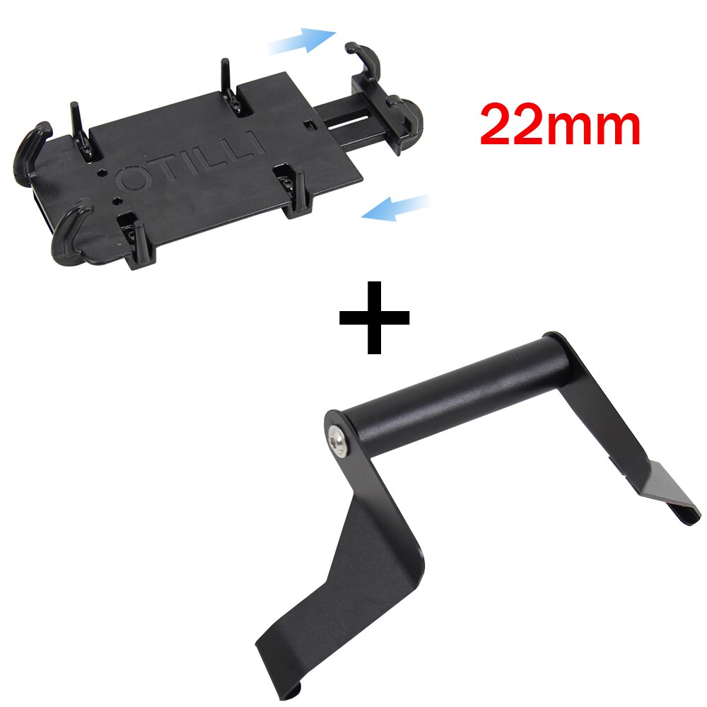 Mobiele Telefoon Houder Voor Tijger Gen 3 Motorfiets Stand Bracket Mount Accessoires Voor Tiger TG3 Zwart: A or 22mm