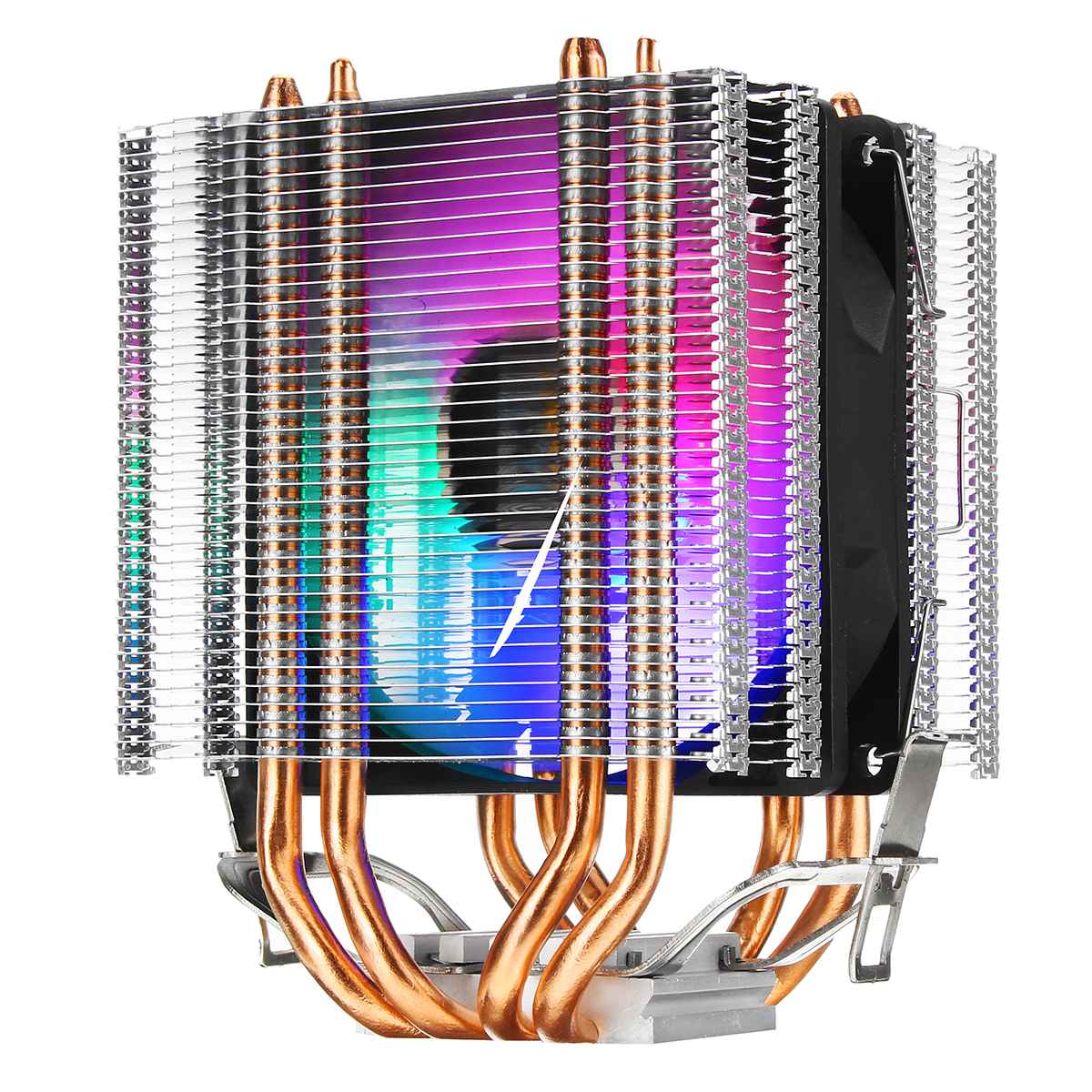 CPU Cooler Fan Heatsink 2/4/6 Copper Heatpipe 3/4Pin RGB Fan Cooler For Intel 775/1150/1151/1155/1156/1366 and AMD All Platforms: Type 14