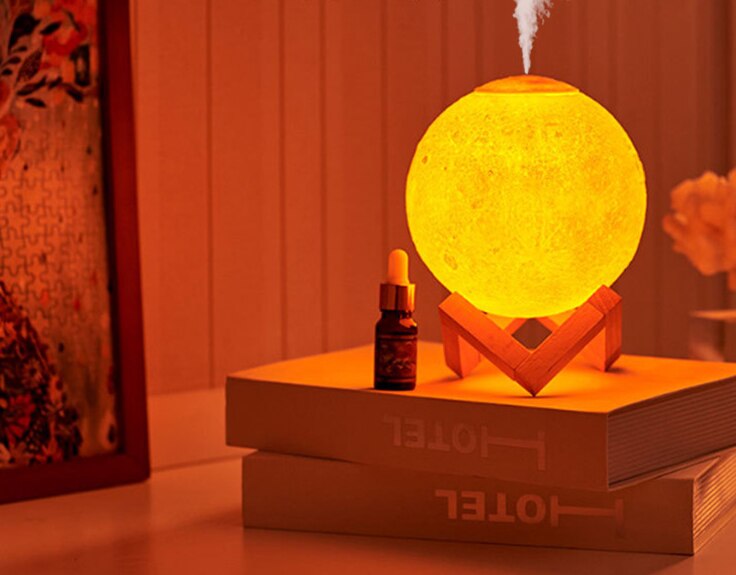 Umidificatore d'aria diametro 15cm per giove, luna, terra (senza batterie, touch tricolore)