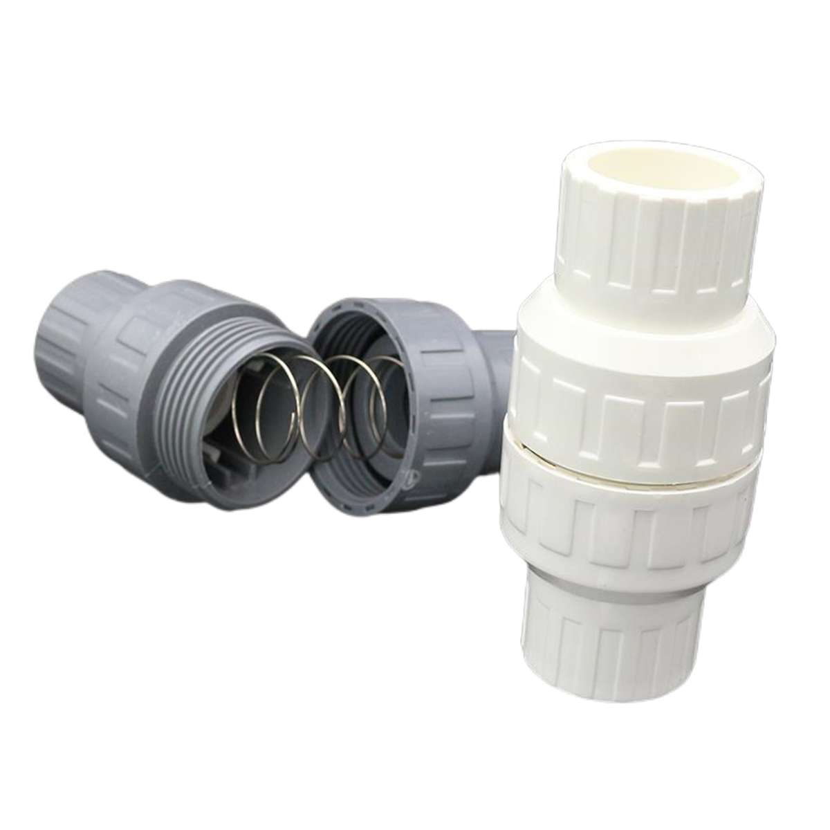 1PC PVC Terugslagklep 20/25/32/40/50mm Waterleiding Een Manier terugslagklep Grijs Aquarium Aquarium Tuin Irrigatie Pijp Gewrichten