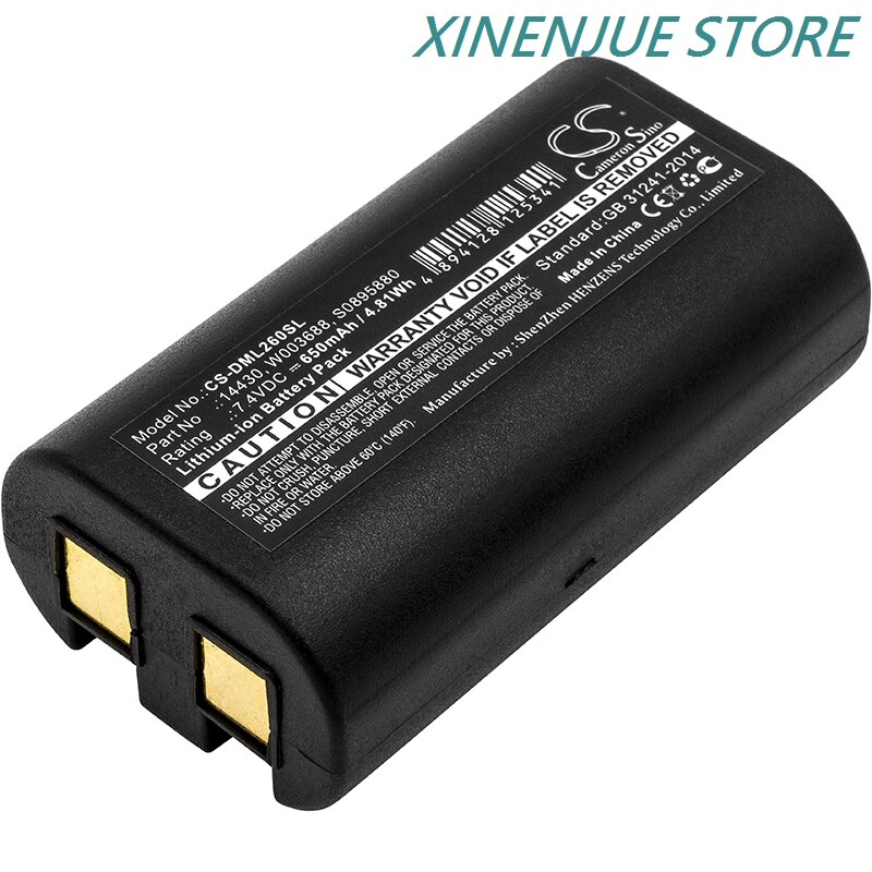 Batterie d'imprimante Portable 7.4V/650mAh S0915380,1758458,14430,W003688,S0895880 pour DYMO LabelManager 260,280,260P,PnP