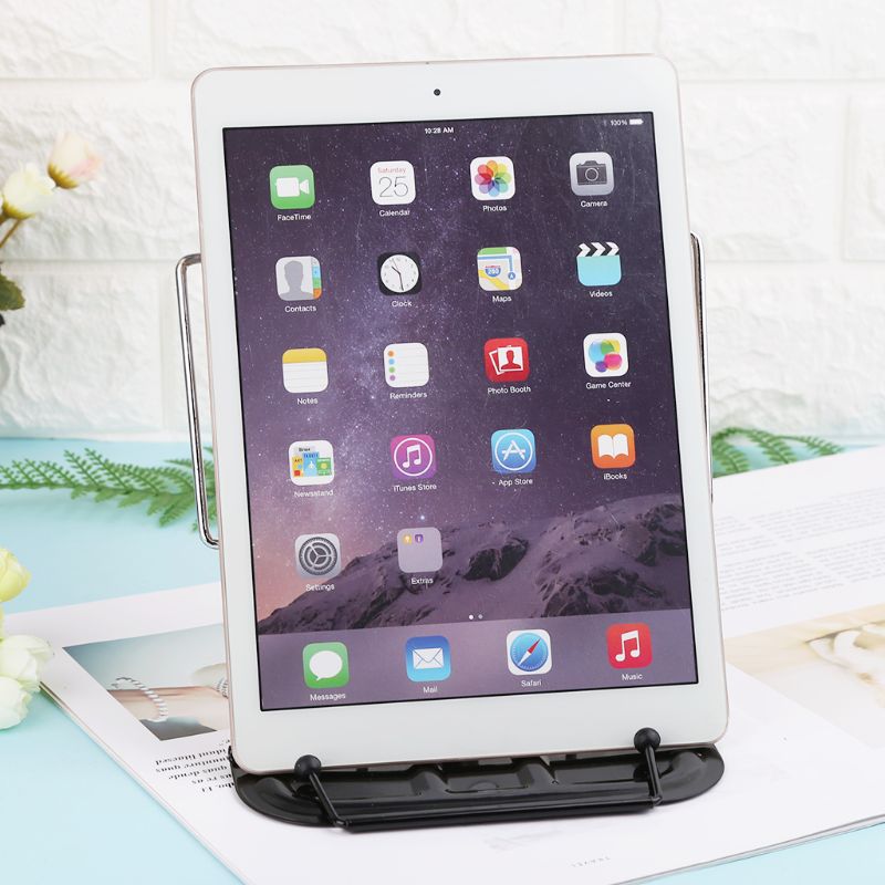 Soporte plegable ajustable para lectura de libros, soporte para documentos, estante para iPad