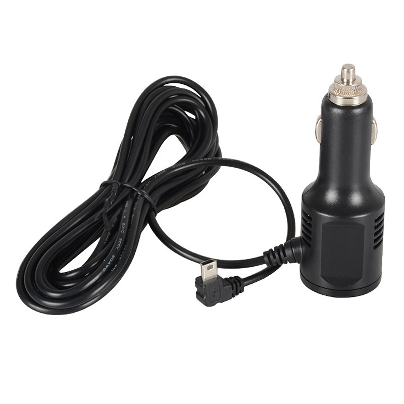 3.5m 5v 3.5a gebogen mini usb autolader met 2 usb poorten voor auto dvr camera gps video recorder ingang  dc12v-36v