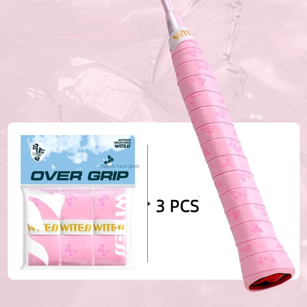 Surgrip pour raquette de badminton de 1.1m, 3 pièces, éblla sueur, bande coordonnante, éblles chocs et résiste à l'usure: YELLOW