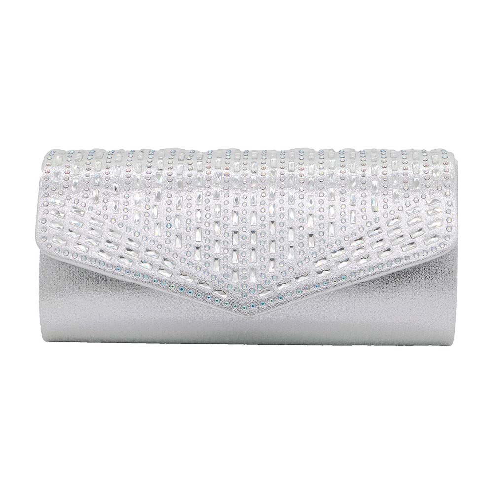 Crystal Sequin Evening Clutch Bags For Women 2022 Party Wedding Clutches Purse Female Pink Silver Wallets Bag Women Prom: silver B