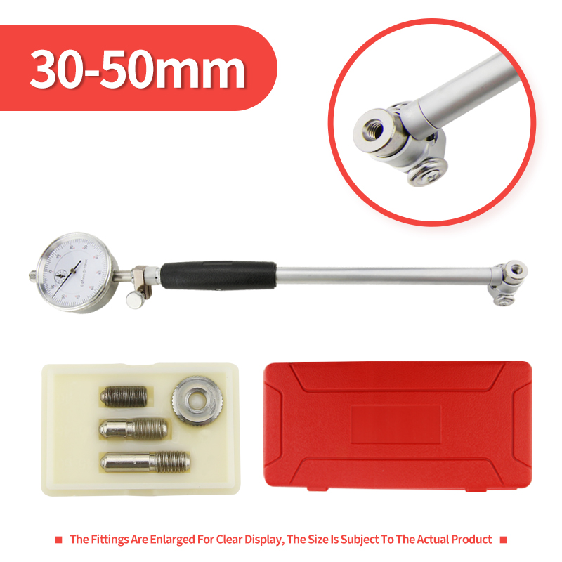 Meten Staaf 0.01Mm Dial Bore Gauge 18-35Mm 35-50Mm 50-160Mm Center ring Meetklok Micrometer Meters Meetinstrumenten: Red 35-50mm