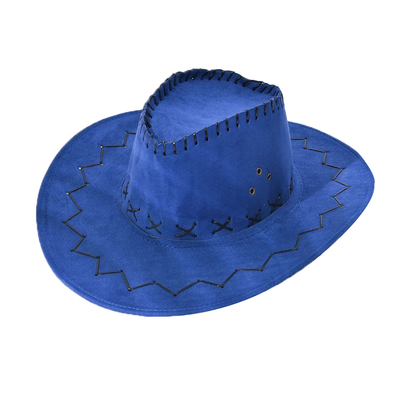 Western Cowboy Hat Classic British Fedora Hat Men Winter Felt Hats Jazz Sunhat Chapeau: Blue