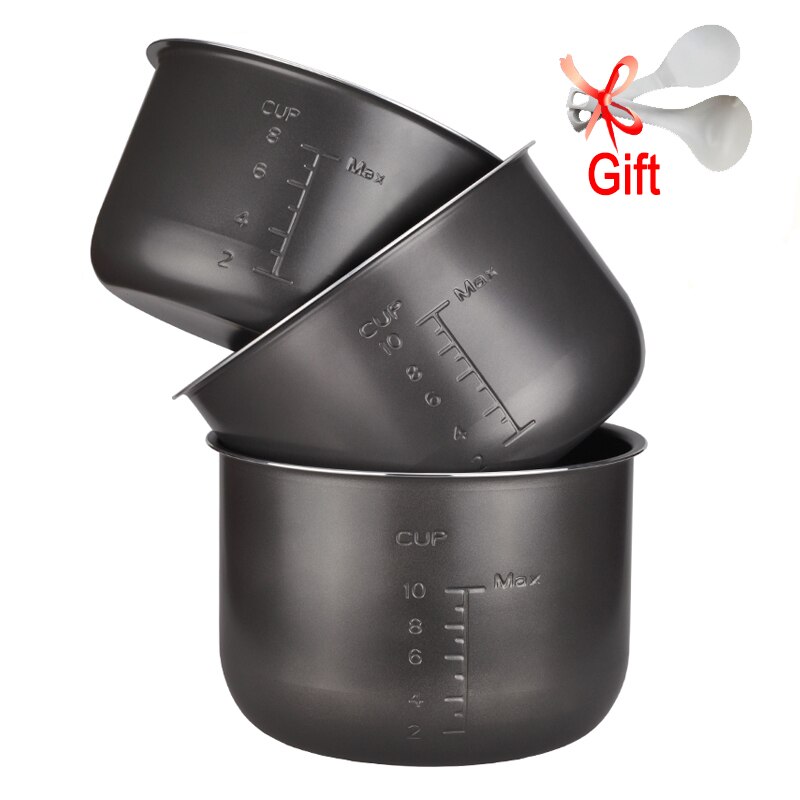 Elektrisk tryckkokare 1.6/3l/4l/5l/6l non-stick pot ris pot inre gall svart svart kristall inre tillbehör spis delar
