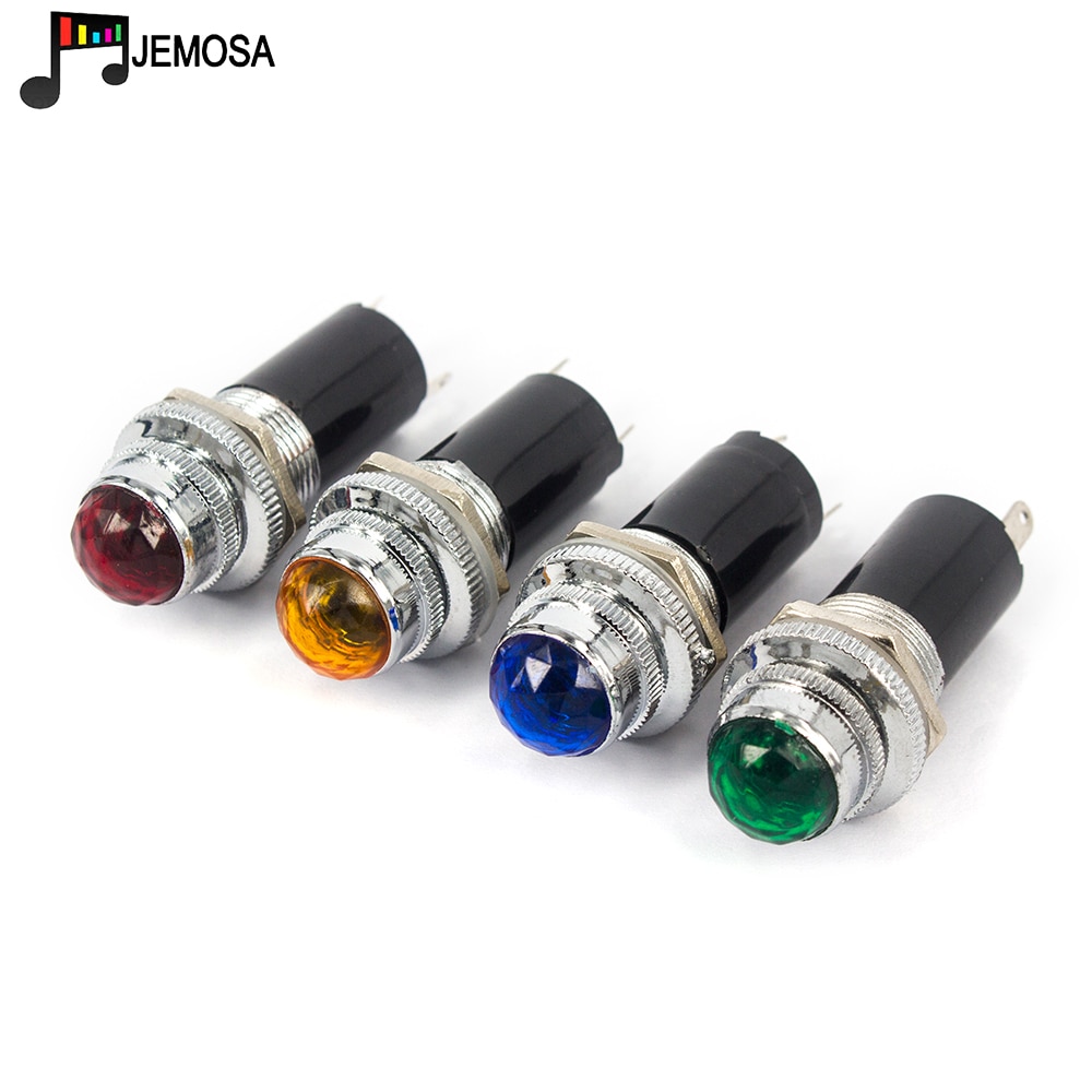 5PCS Power Indicator Lights Signal lamp Diamond Head Lamp Comprises A Bulb Amplifier Parts DIY Audio