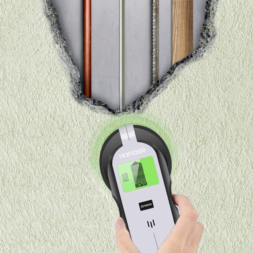 4 in 1 elektriske veggdetektorsøkere stenderfinner veggskanner med digital lcd-skjerm for tre ac wire metall pigger deteksjon